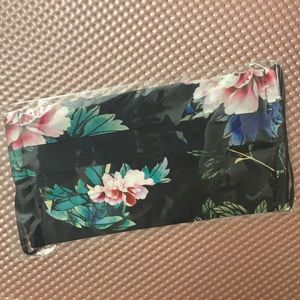 Johnny Was Silk Charmeuse Black Floral Face Mask